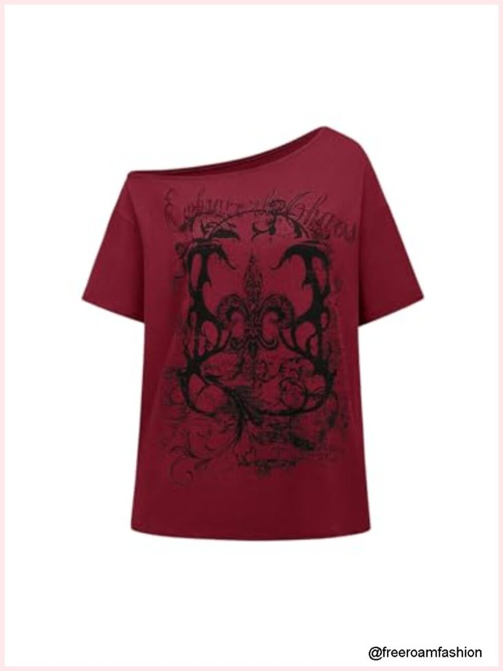 Plus Size Off The Shoulder Oversized T Shirt Graphic Print Drop Shoulder